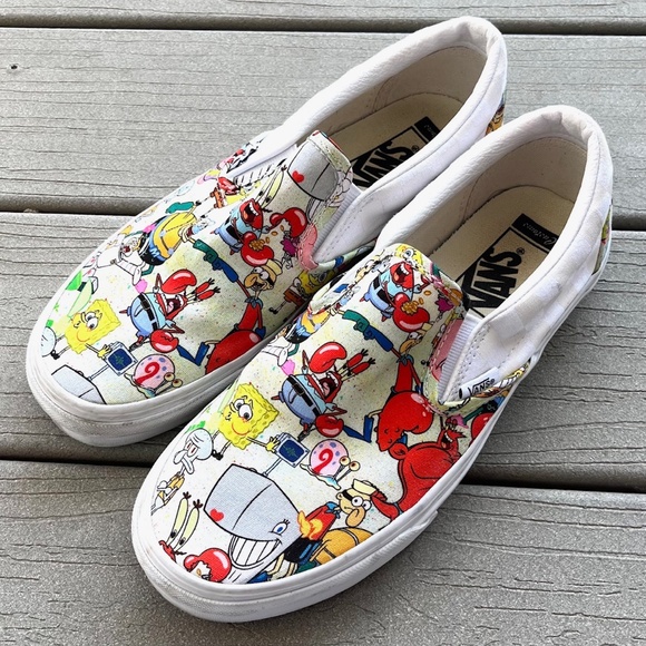 Vans Shoes - Vans Spongebob SquarePants Slip-Ons - Women 9 - Great Condition